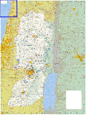 mapa de Cisjordania