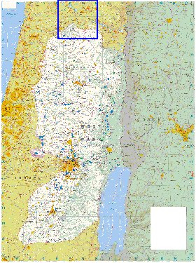 mapa de Cisjordania