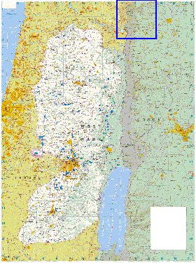 mapa de Cisjordania