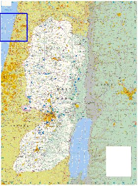 mapa de Cisjordania