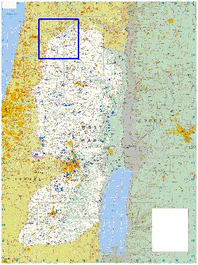 mapa de Cisjordania