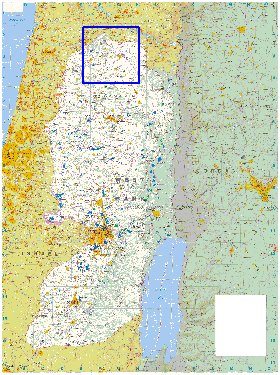 mapa de Cisjordania