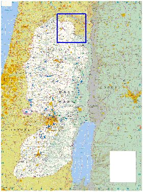 mapa de Cisjordania