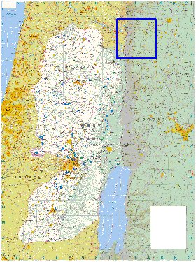 mapa de Cisjordania