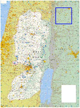 mapa de Cisjordania