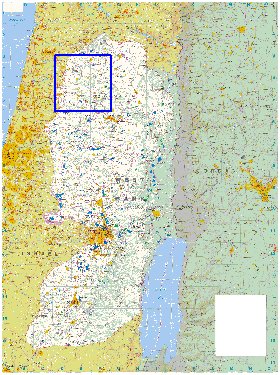 mapa de Cisjordania