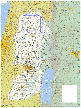 mapa de Cisjordania