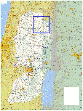 mapa de Cisjordania