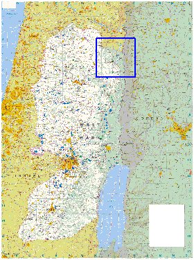 mapa de Cisjordania