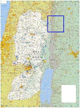 mapa de Cisjordania