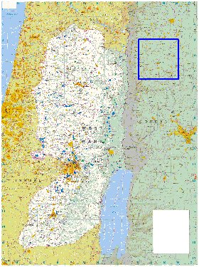 mapa de Cisjordania