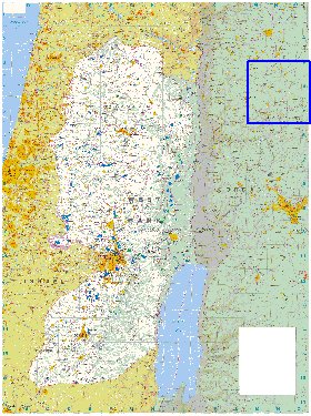 mapa de Cisjordania