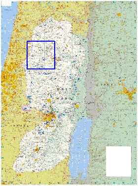 mapa de Cisjordania