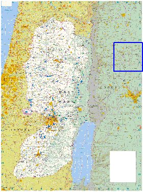 mapa de Cisjordania