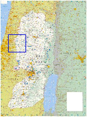 mapa de Cisjordania