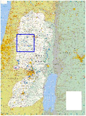 mapa de Cisjordania