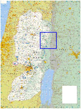 mapa de Cisjordania