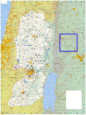 mapa de Cisjordania