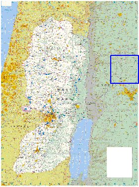 mapa de Cisjordania