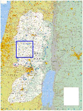 mapa de Cisjordania