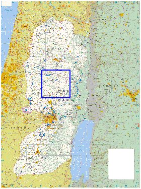 mapa de Cisjordania