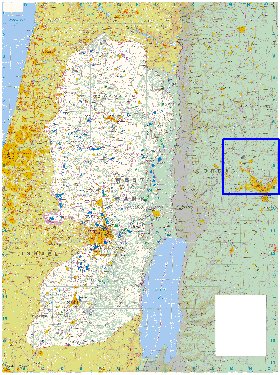 mapa de Cisjordania