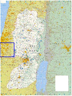 mapa de Cisjordania