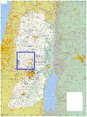 mapa de Cisjordania