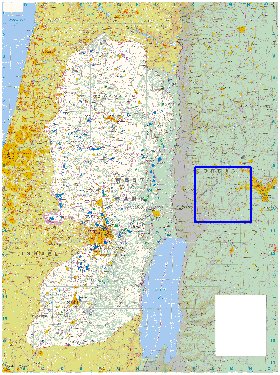 mapa de Cisjordania