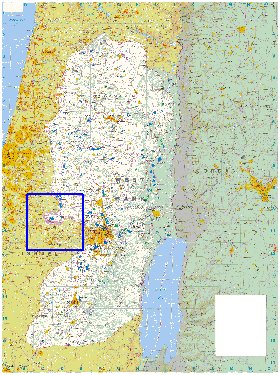 mapa de Cisjordania