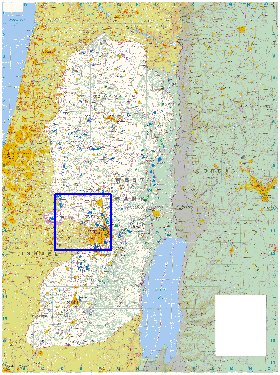 mapa de Cisjordania