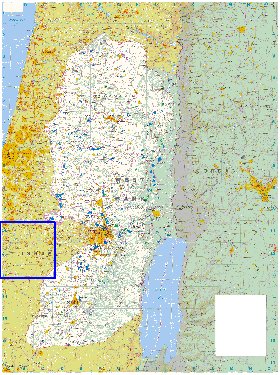 mapa de Cisjordania