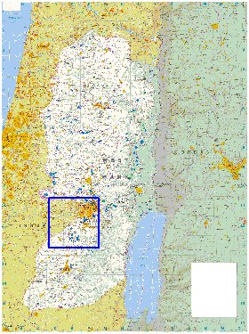 mapa de Cisjordania