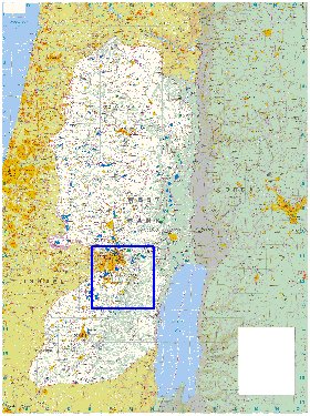 mapa de Cisjordania