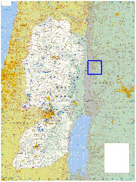 mapa de Cisjordania