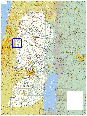 mapa de Cisjordania