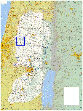 mapa de Cisjordania