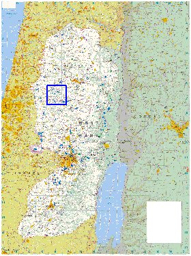 mapa de Cisjordania