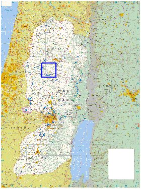 mapa de Cisjordania