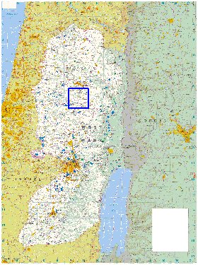 mapa de Cisjordania