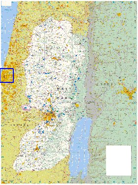 mapa de Cisjordania