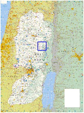 mapa de Cisjordania