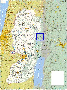 mapa de Cisjordania