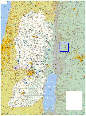 mapa de Cisjordania