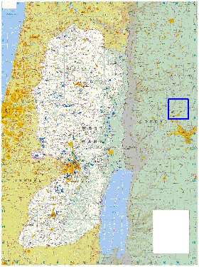 mapa de Cisjordania