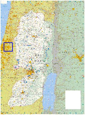 mapa de Cisjordania