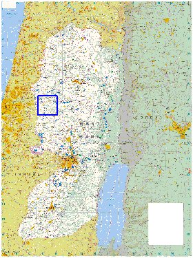 mapa de Cisjordania