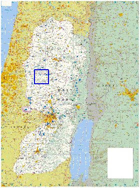 mapa de Cisjordania