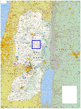 mapa de Cisjordania