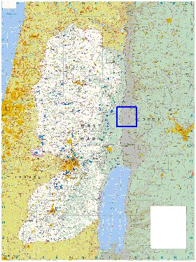 mapa de Cisjordania